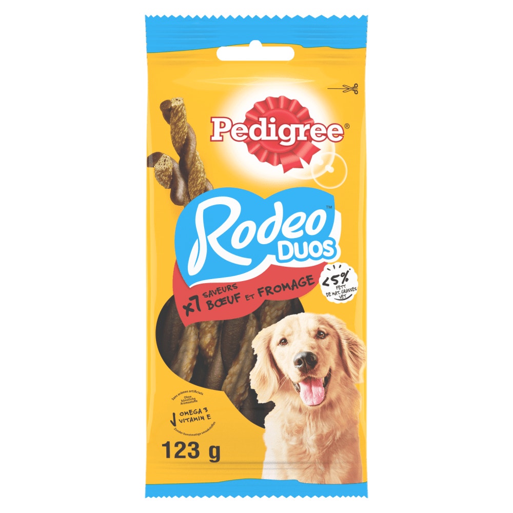Pedigree® RODEO™ DUOS Récompenses Au Bœuf Et Fromage Pour Chien 7 x 17,6g