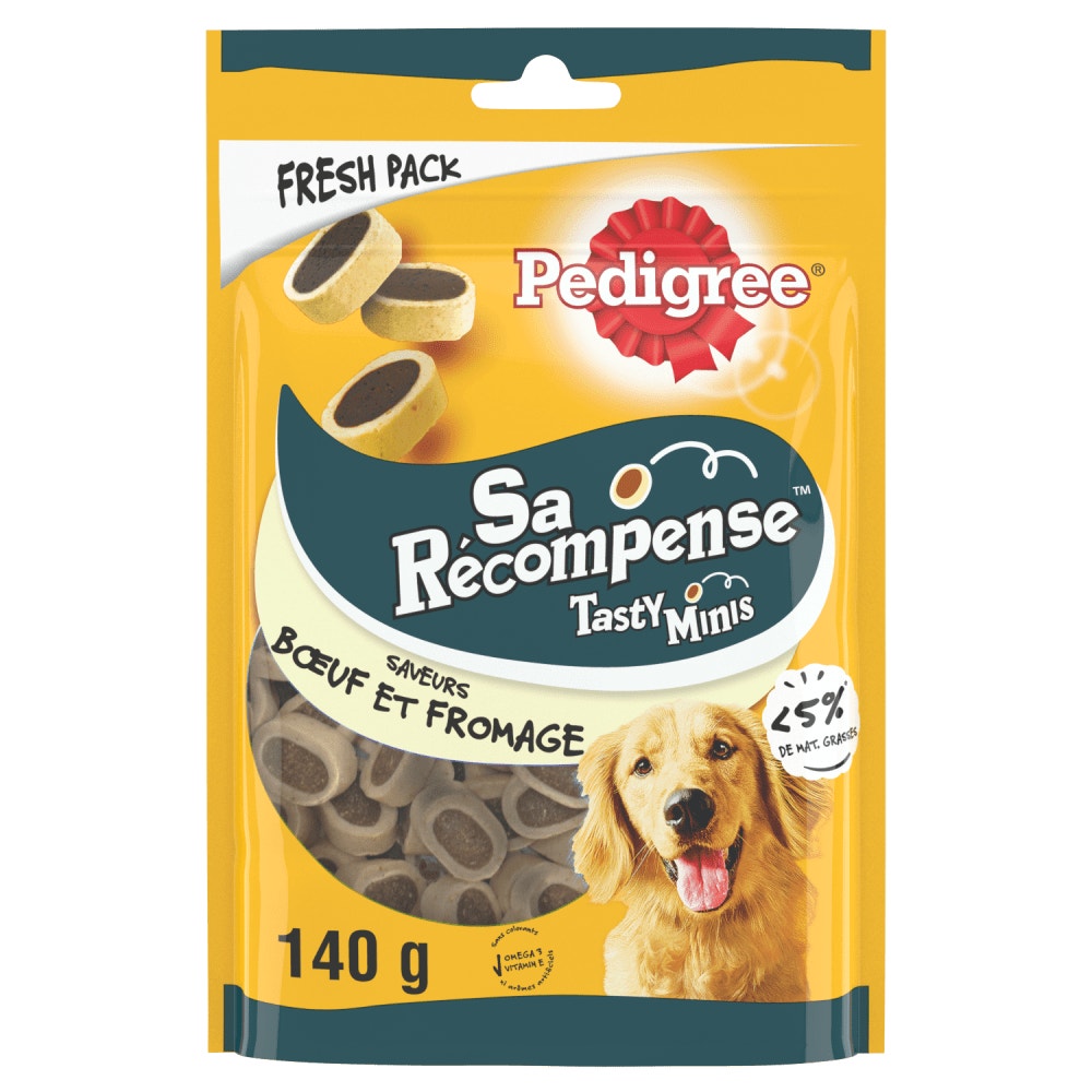 Pedigree® SA RÉCOMPENSE™ Mini Bouchées Au Bœuf Et Fromage Pour Chien 140g