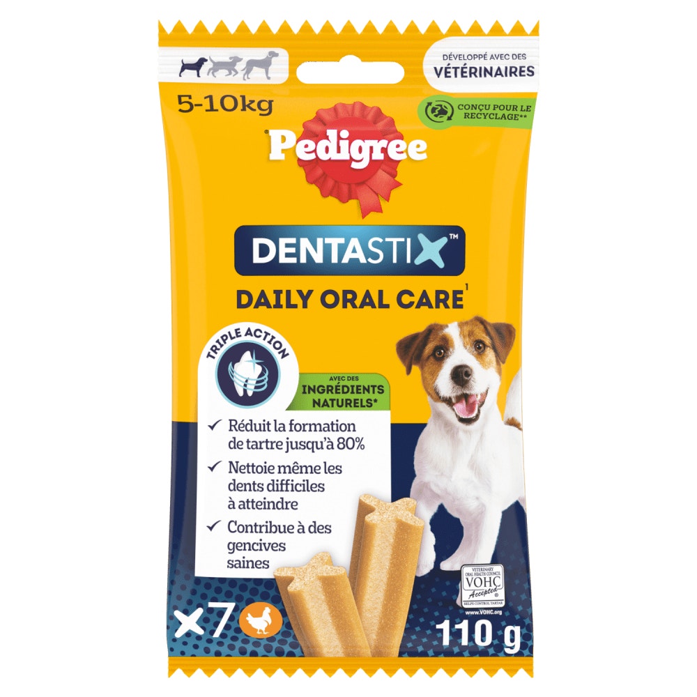 Pedigree® DENTASTIX™ Bâtonnets Hygiène Bucco-Dentaire Pour Petit Chien 7 x 15,7g, 28 x 15,7g & 56 x 15,7g