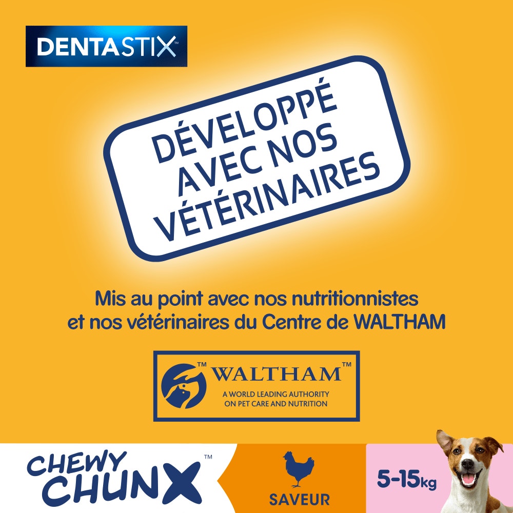 Pedigree® DENTASTIX™ Chewy Chunx Saveur Poulet Pour Chiens De 5 À 15kg, 68g