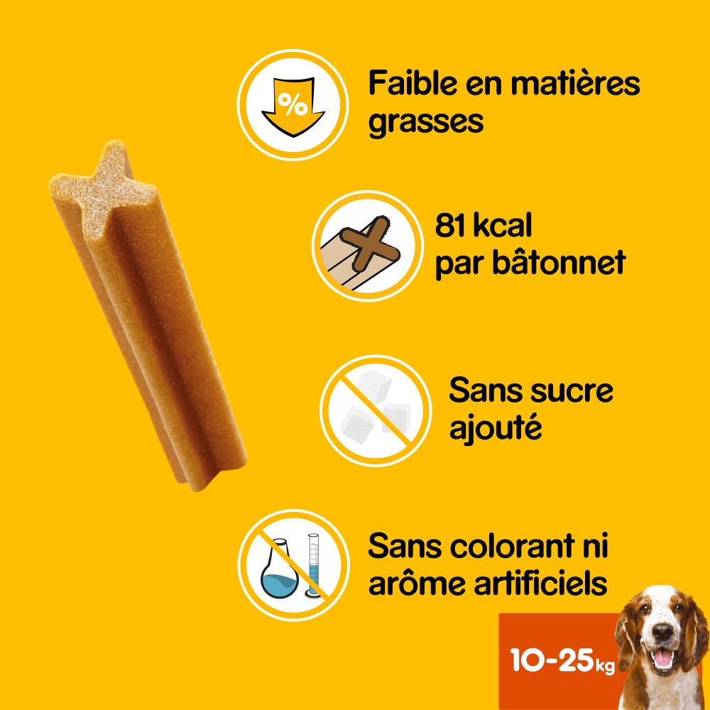 Pedigree® DENTASTIX™ Bâtonnets Hygiène Bucco-Dentaire Pour Moyen Chien 7 x 25,7g, 28 x 25,7g & 56 x 25,7g