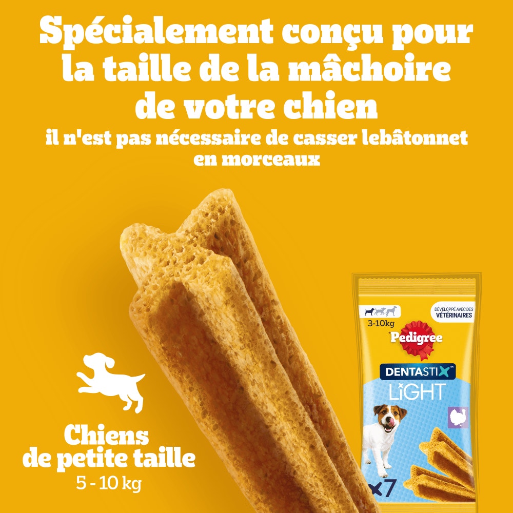 Pedigree® DENTASTIX™ Light Saveur Dinde Pour Chiens De 5 À 15kg, 58g