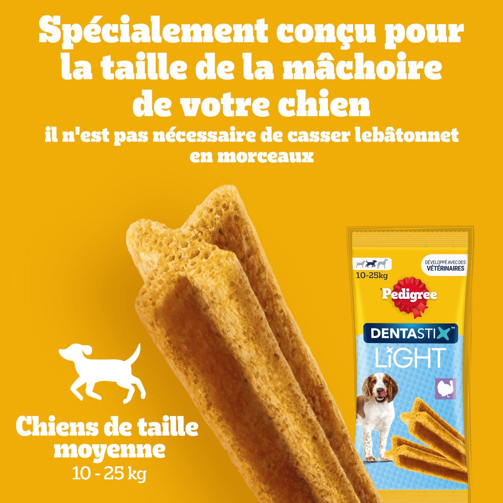 Pedigree® DENTASTIX™ Light Saveur Dinde Pour Chiens De 15 À 25kg, 98g