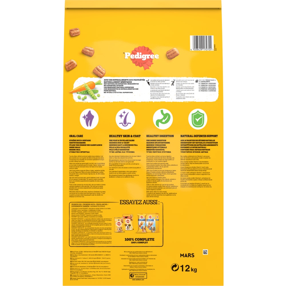 PEDIGREE® Croquettes Adulte MAXI au Poulet et aux Légumes 12kg