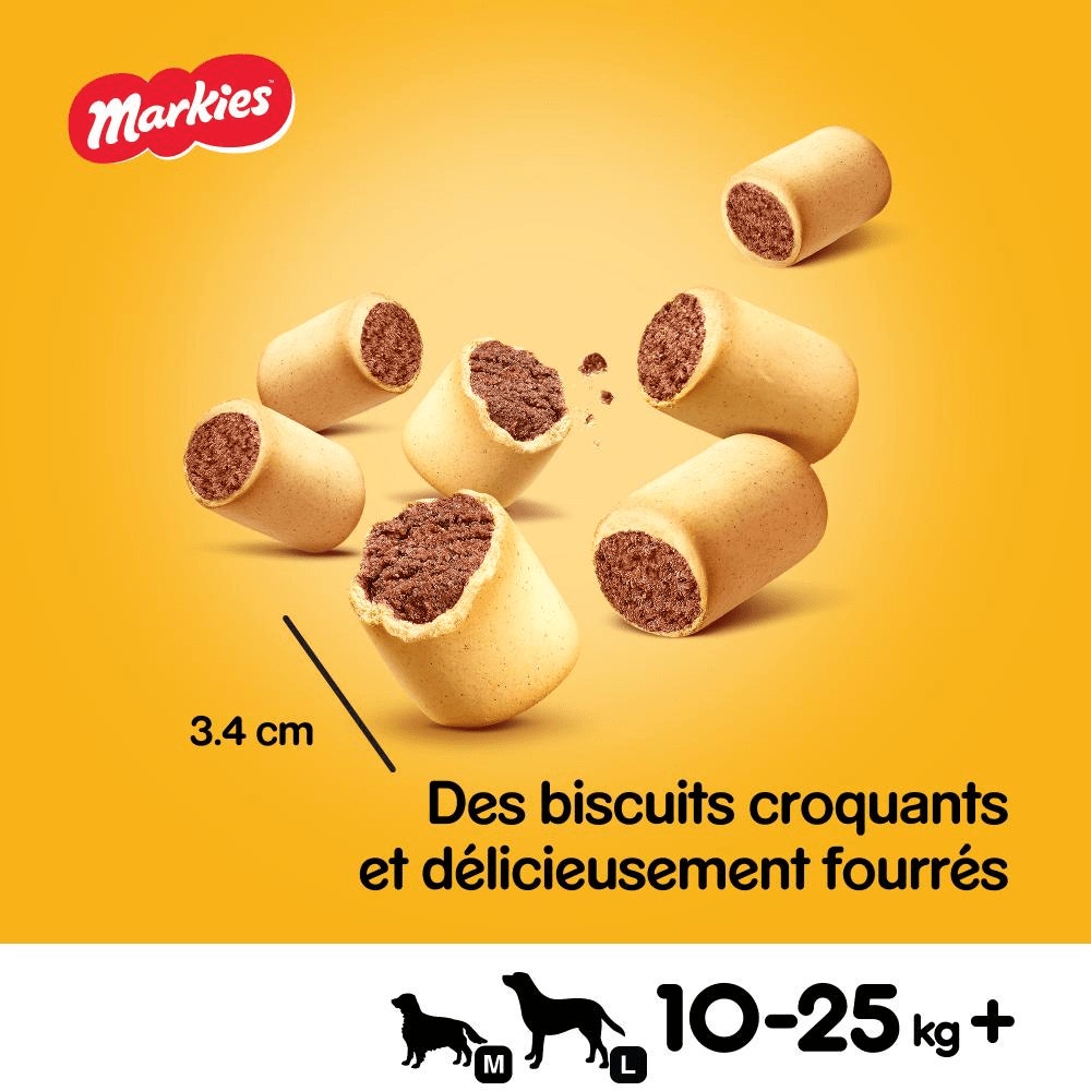 Pedigree® MARKIES™ Biscuits Fourrés Pour Chien 500g