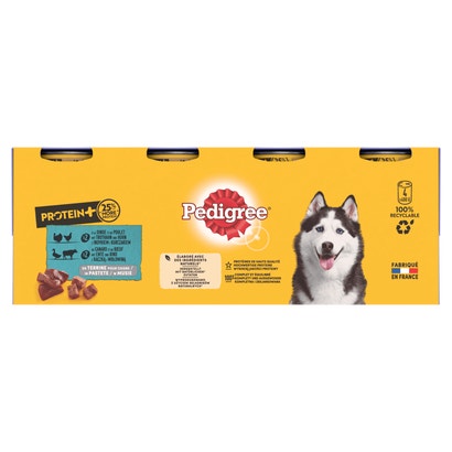 Protein+ Boîtes En Terrine 2 Variétés Pour Chien Adulte