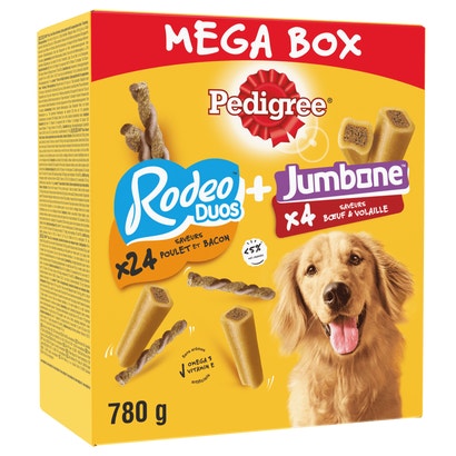 Mega Box Mix Récompenses RODEO™ DUO Et JUMBONE™ Pour Chien